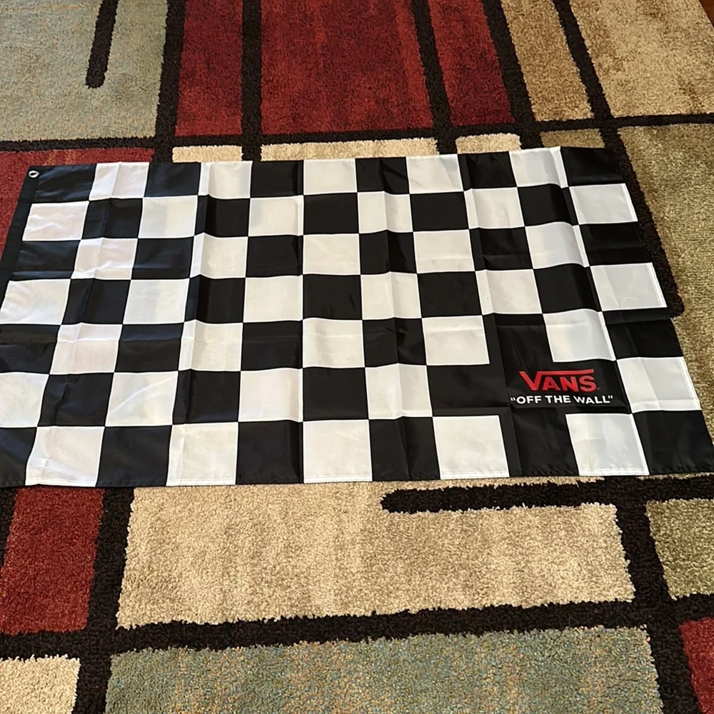 Vans family checkerboard Vans logo flag exclusive